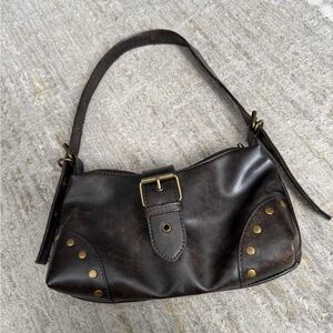 Brown Leather Shoulder Bag